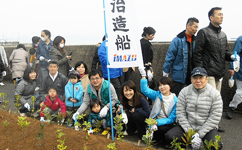 植樹作業完了後の様子